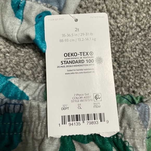 Carter’s Dinosaur Button Up Flannel Pajamas - Picture 3 of 7